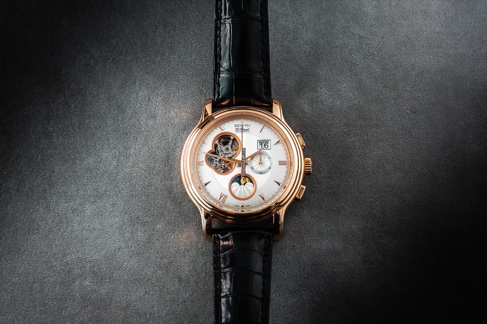 Zenith Mens watch Unisex Automatic Rose gold 18 1260 4047 7