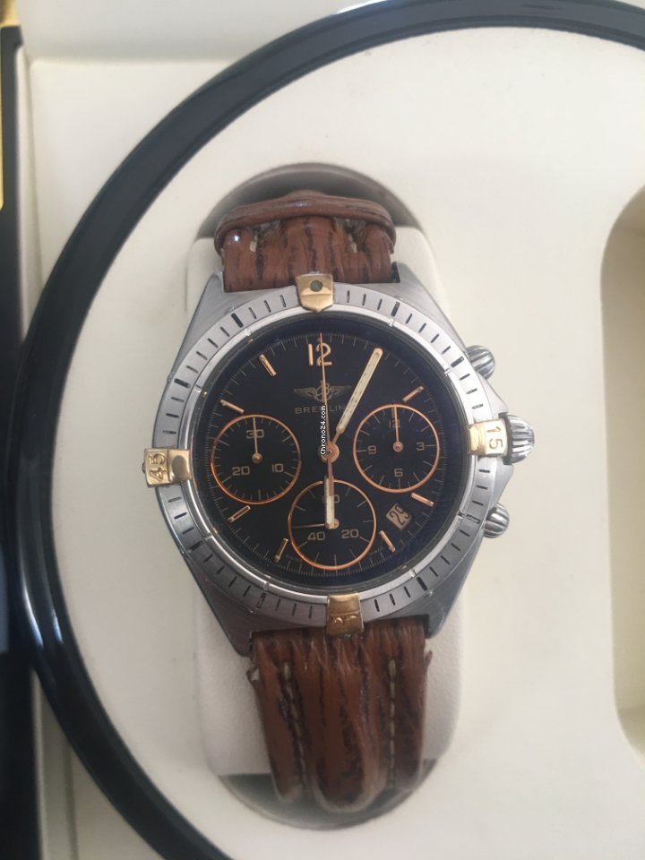 Breitling Chronomat Mens watch Unisex Quartz Gold Steel 80350 7