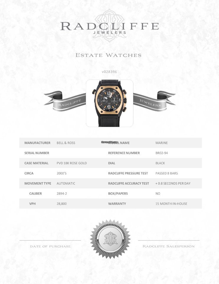 Bell & Ross BR 02 Mens watch Unisex Automatic Steel BR02-94 7