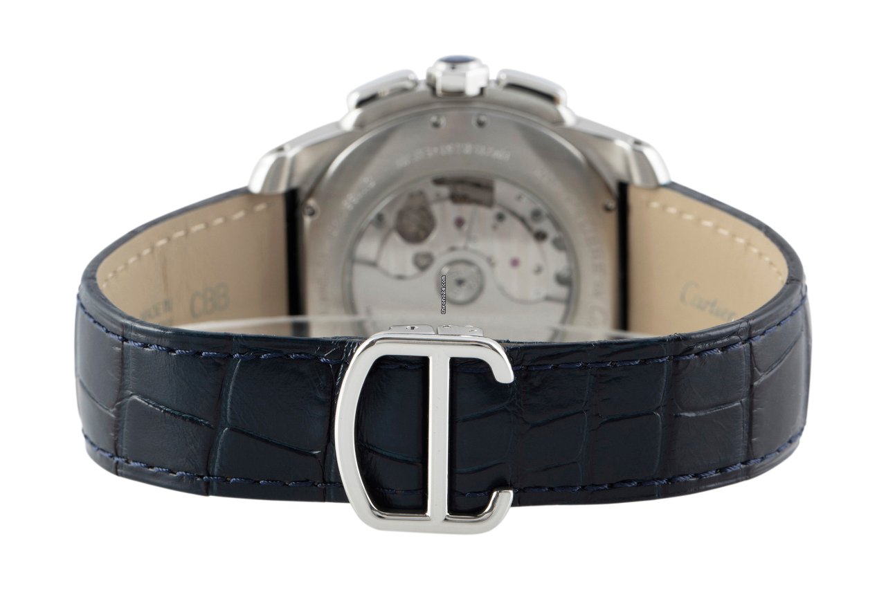 Cartier Calibre de Cartier Chronograph Mens watch Unisex Automatic Gold Steel W7100042 7