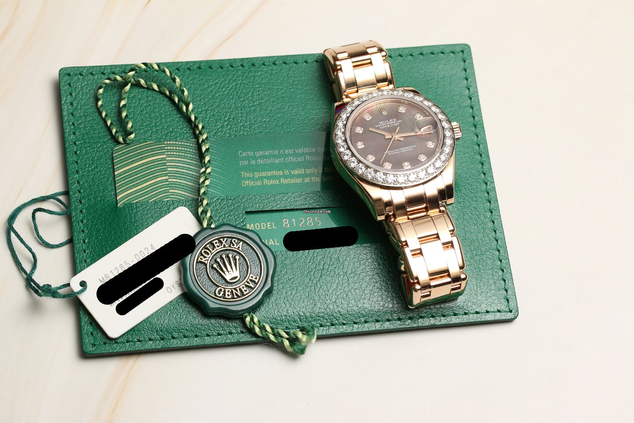 Rolex Pearlmaster Mens watch Unisex Rose gold Automatic 81285 7