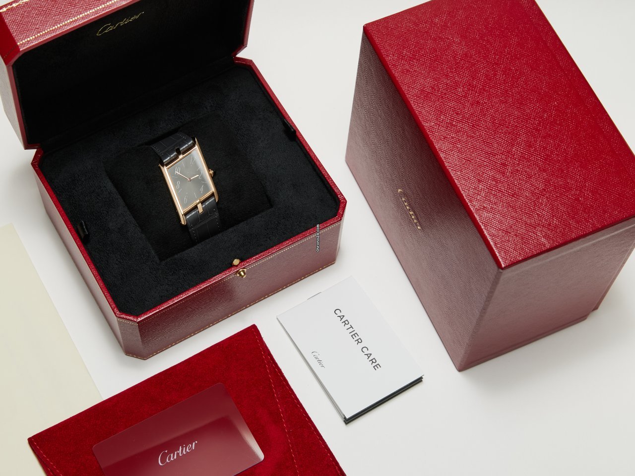 Cartier Tank Mens watch Unisex Manual winding Rose gold WGTA0043 7