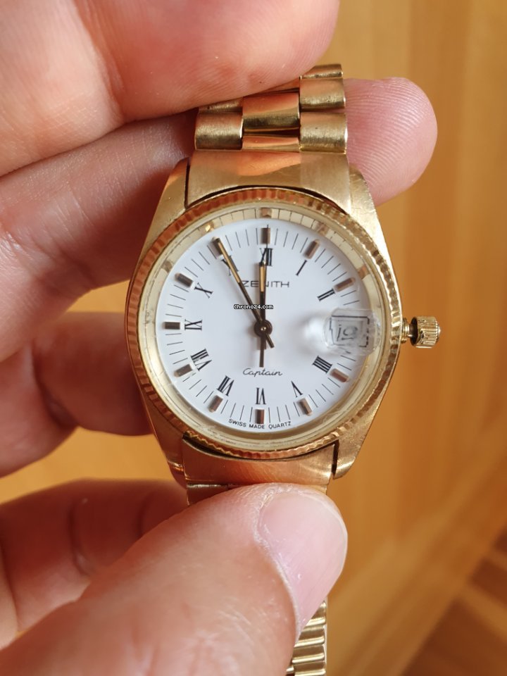 Zenith Captain Mens watch Unisex Quartz Yellow gold 116-2 7