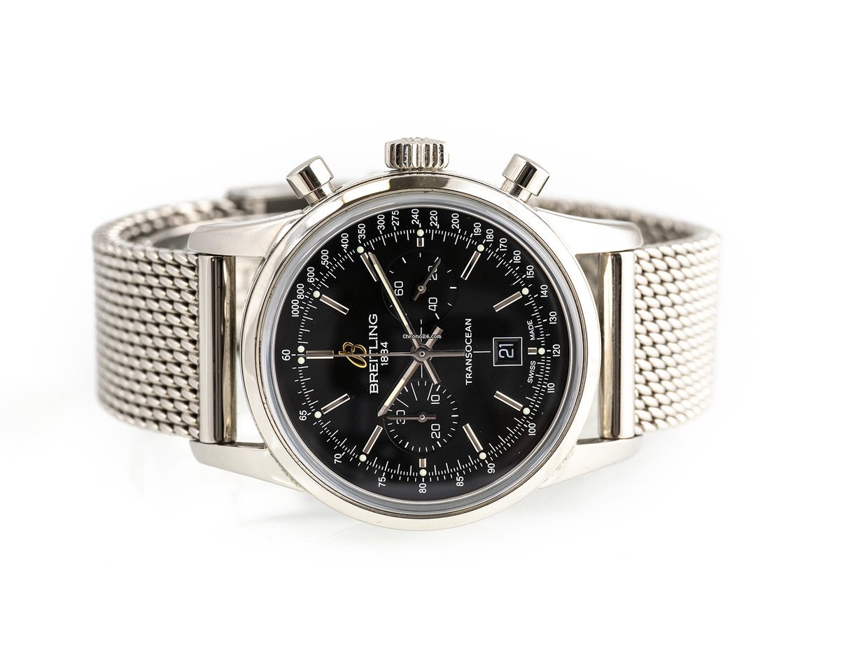 Breitling Transocean Chronograph 38 Mens watch Unisex Automatic Steel A4131012 BC06 7