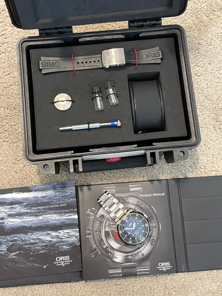 Oris ProDiver Pointer Moon Titanium 01 761 7682 7154-Set 7