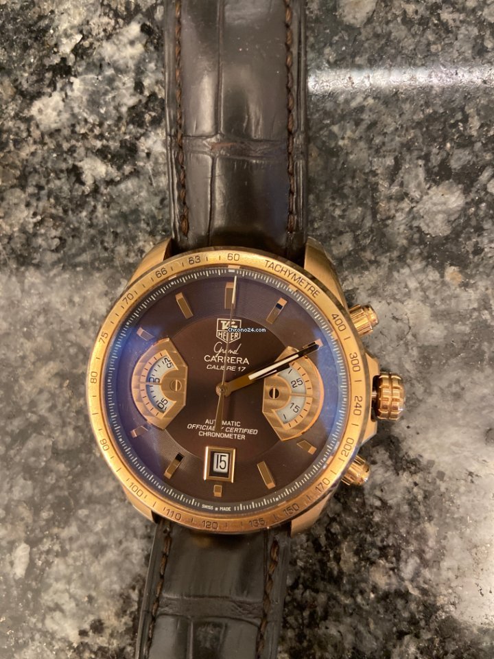 TAG Heuer Grand Carrera Mens watch Unisex Automatic Rose gold CAV514C.FC8171 7