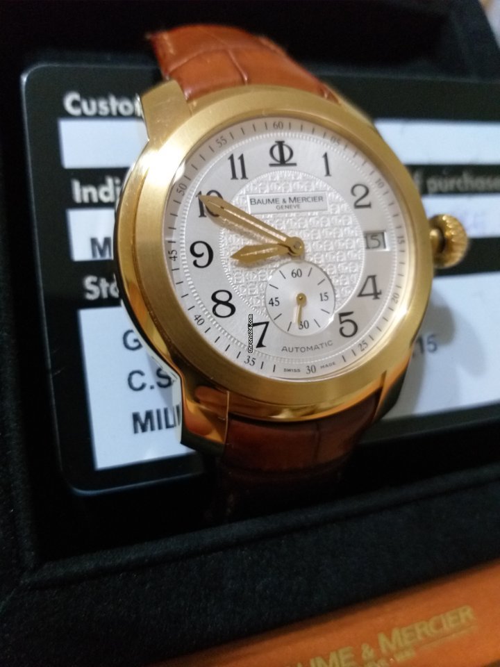 Baume & Mercier Capeland Mens watch Unisex Automatic Yellow gold 65486 - M0A08500 7