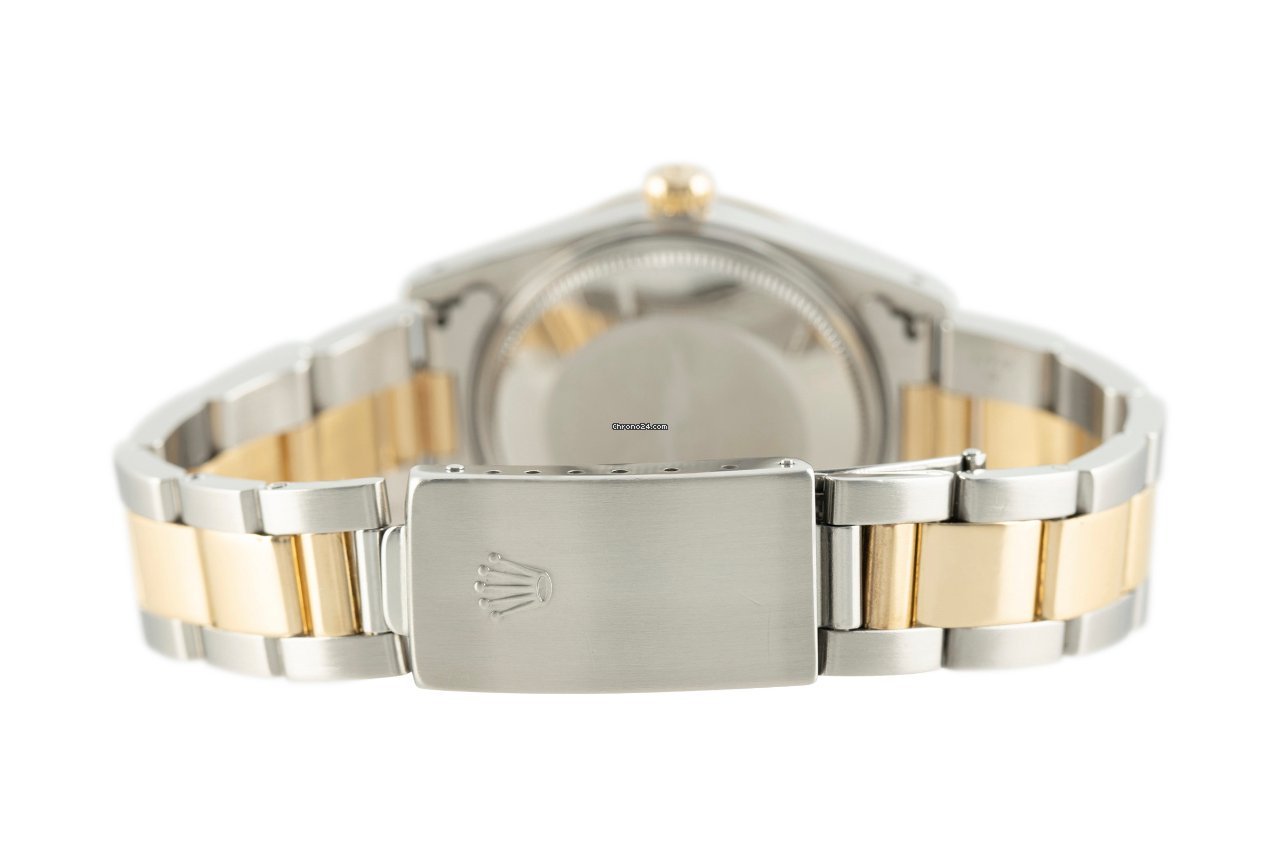 Rolex Oyster Perpetual Date Mens watch Unisex Gold Steel Automatic 15053 7