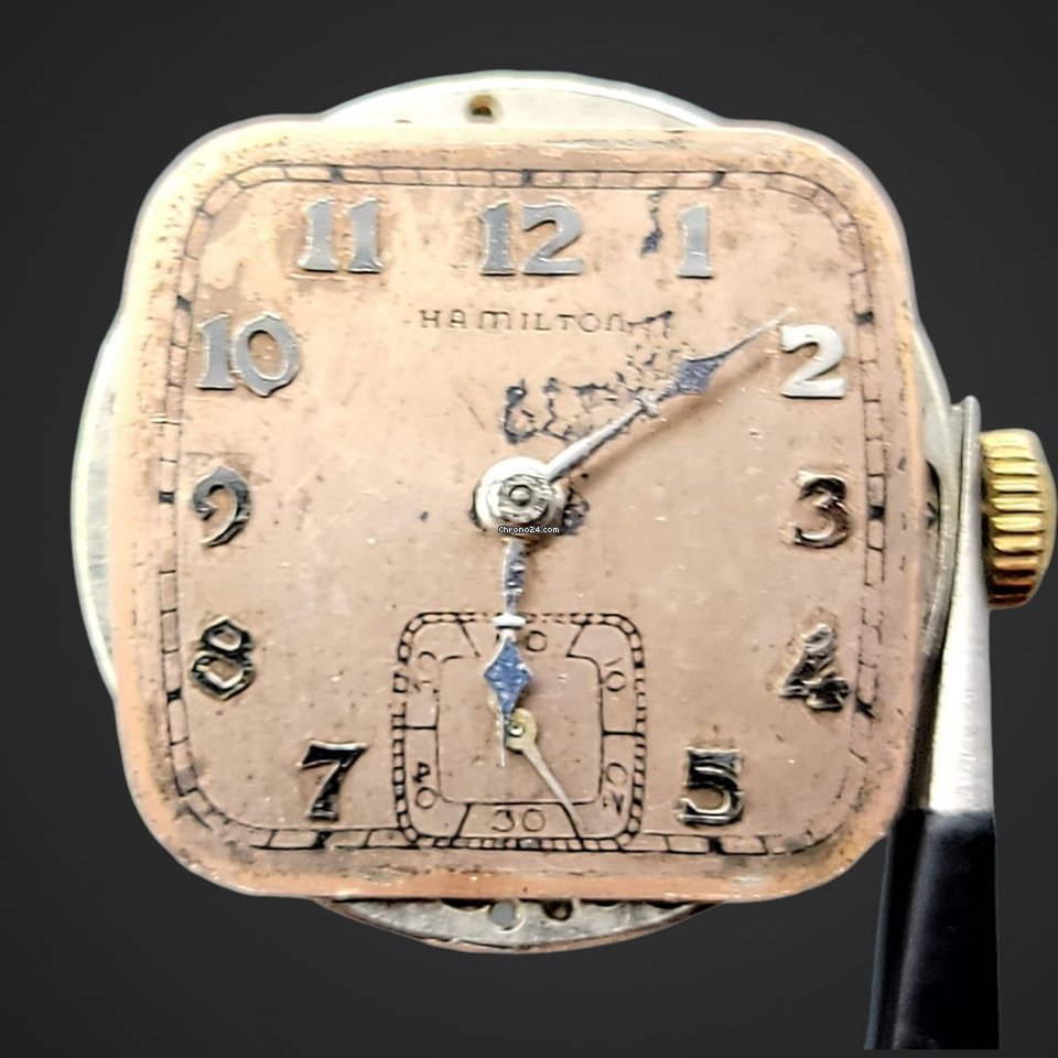 Hamilton Mens watch Unisex Manual winding Gold Steel Hamilton Grade 987 7