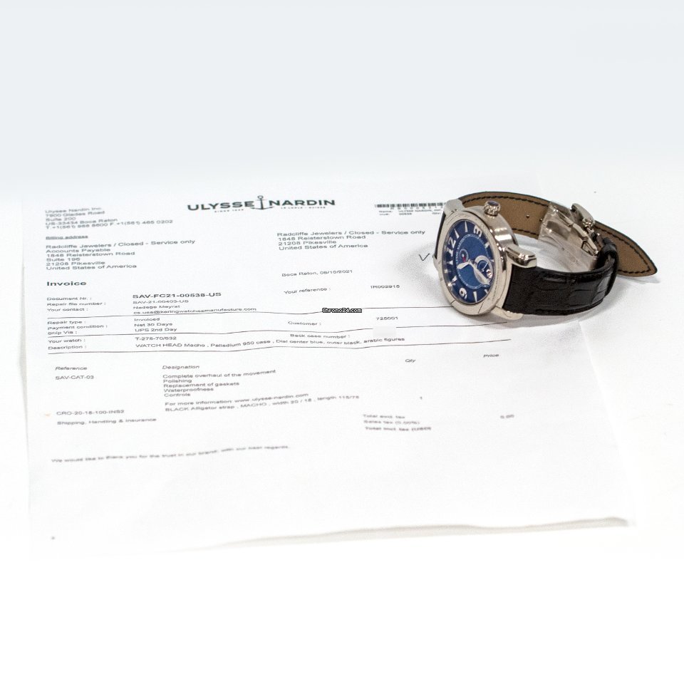 Ulysse Nardin Macho Palladium 950 Mens watch Unisex Automatic Palladium 278-70 632 7