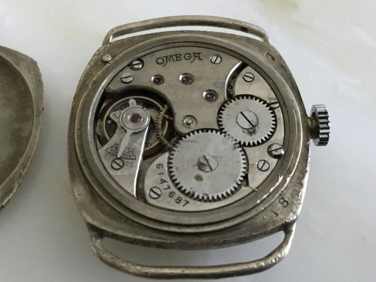 Omega Mens watch Unisex Manual winding Silver 84 7