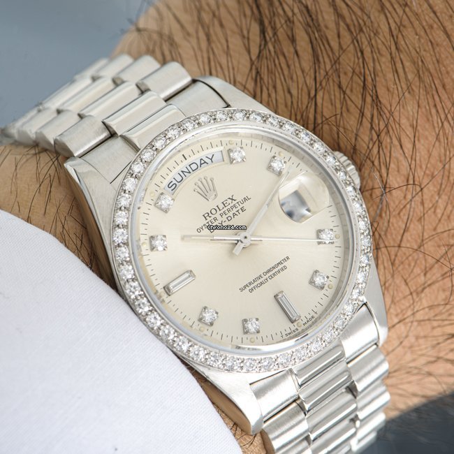 Rolex Day-Date 36 Mens watch Unisex Platinum Automatic 18046 7