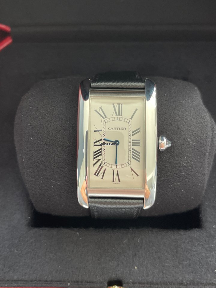 Cartier Tank Americaine Mens watch Unisex Manual winding Platinum 1734 7