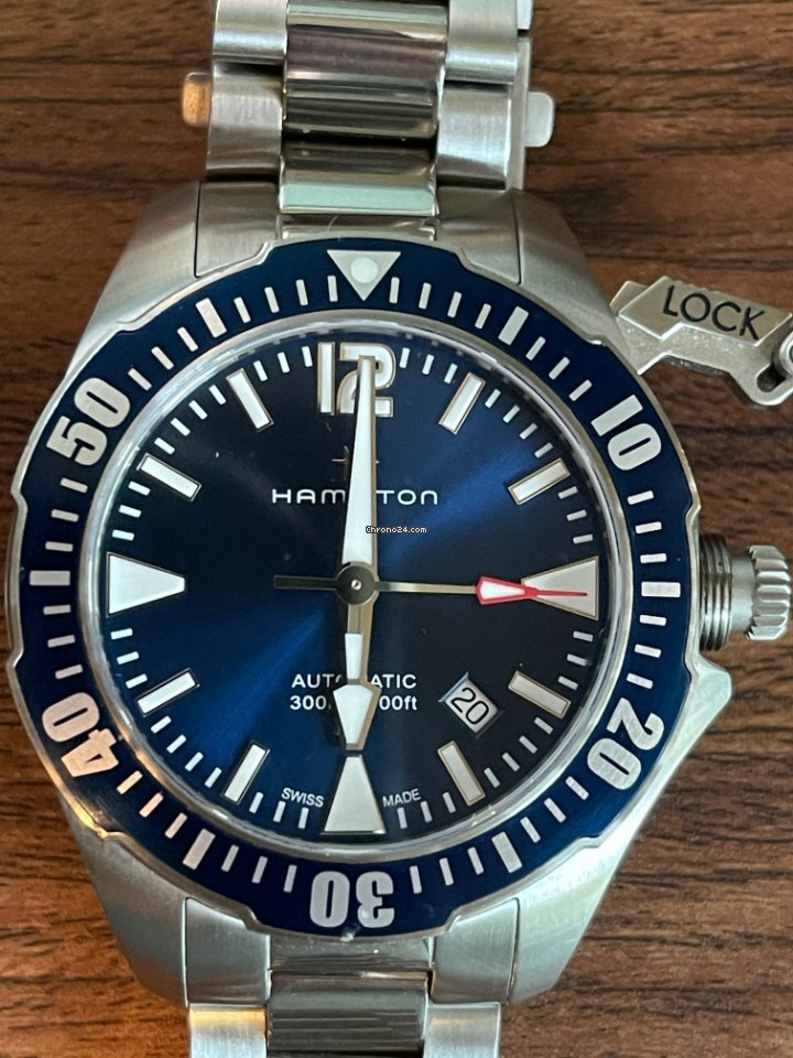 Hamilton Khaki Navy Frogman Mens watch Unisex Automatic Steel H77705145 7