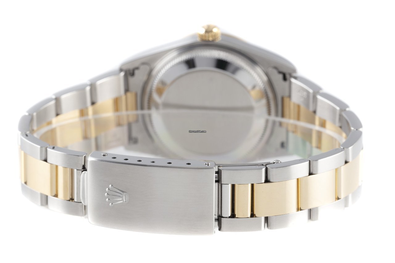 Rolex Oyster Perpetual Date Mens watch Unisex Gold Steel Automatic 15203 7
