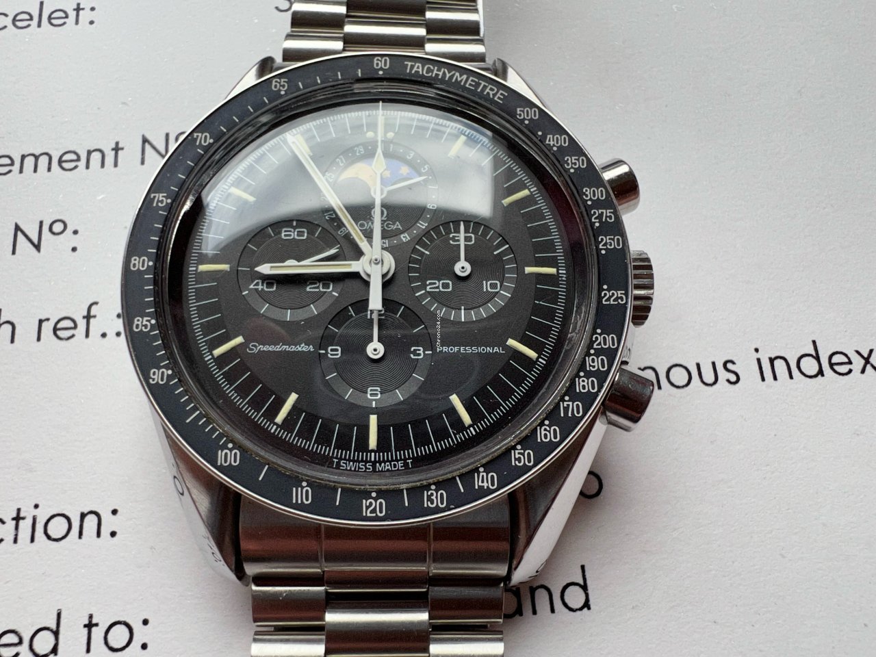 Omega Speedmaster Professional Moonwatch Moonphase Mens watch Unisex Manual winding Steel 345.0809 7