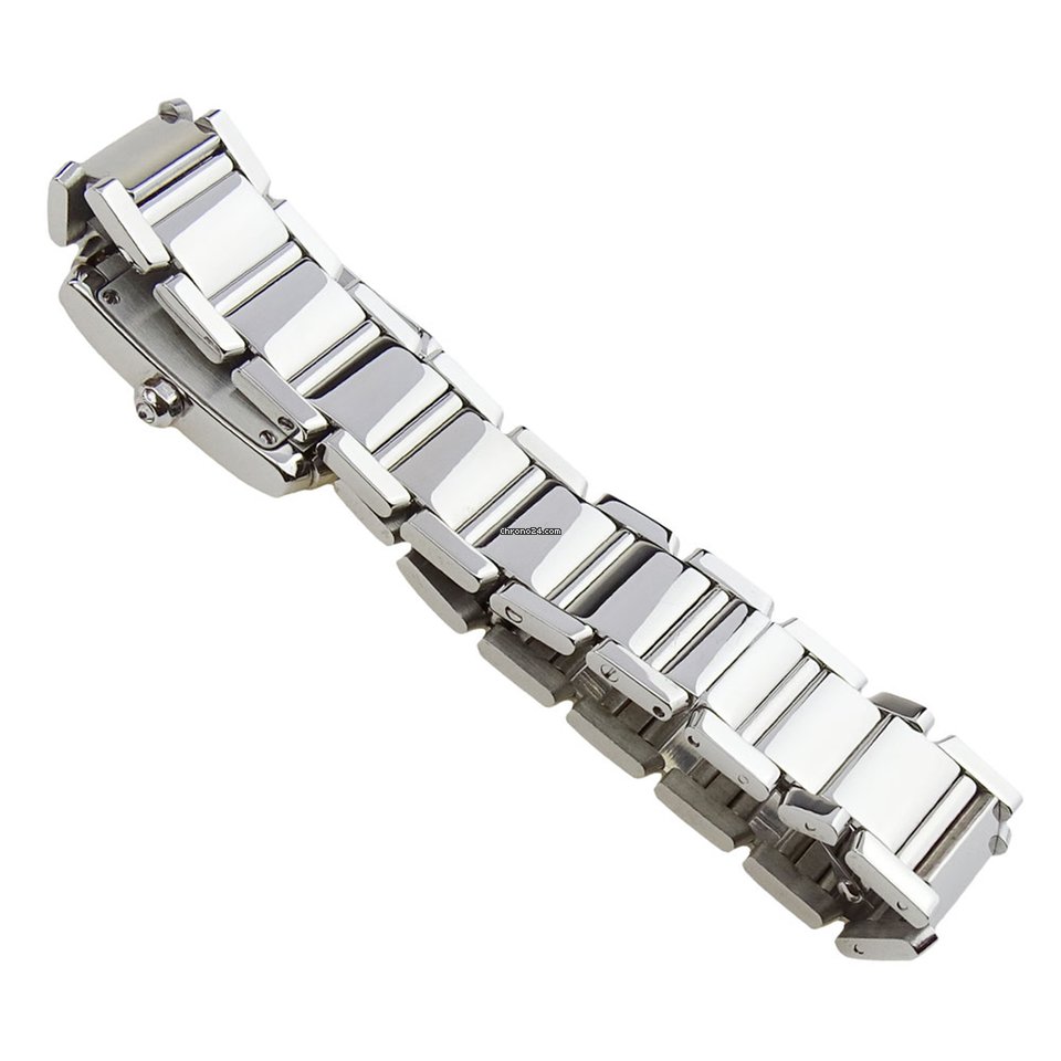 Cartier Tank Francaise Mens watch Unisex Quartz White gold WE1002SE 7