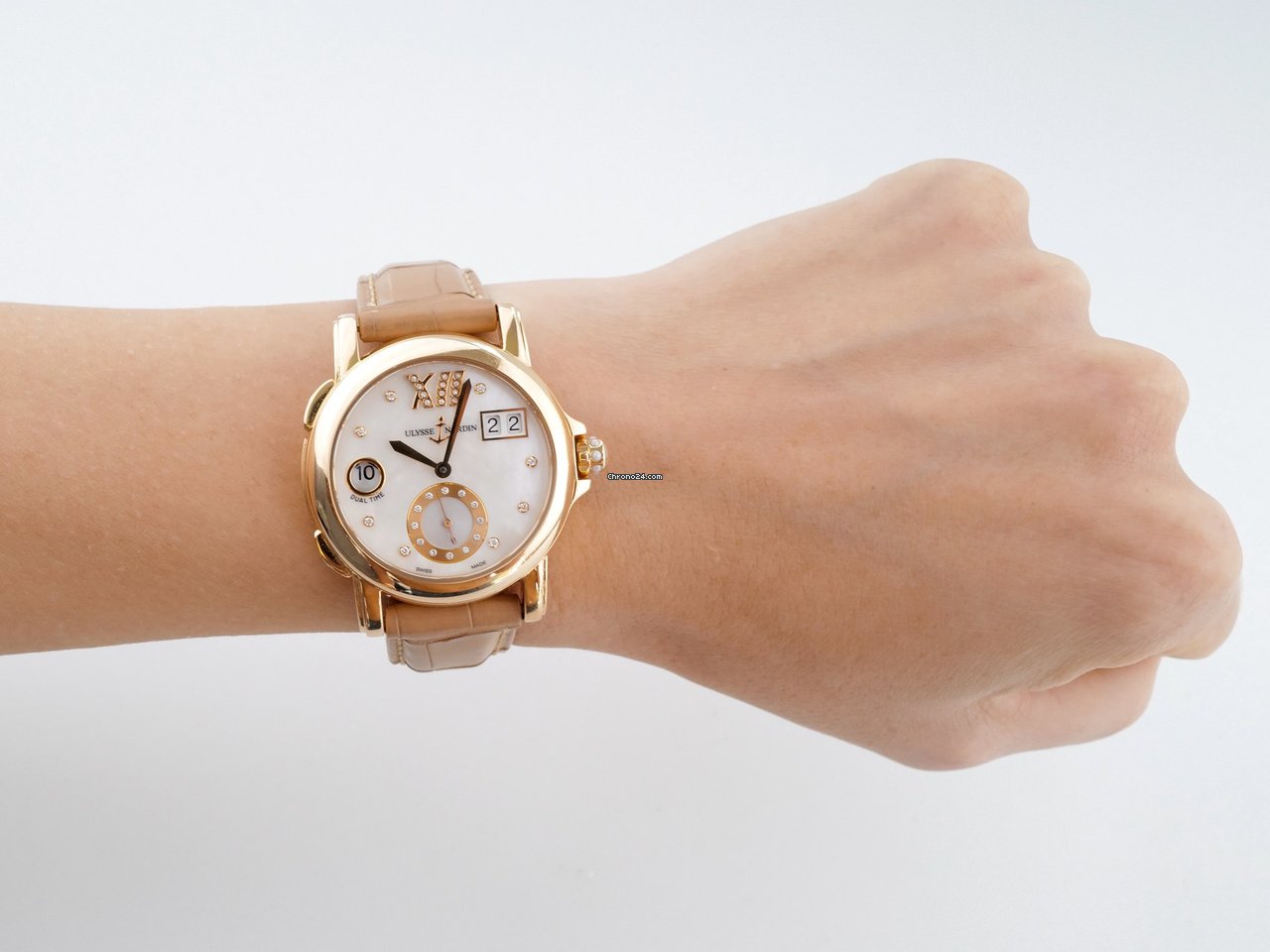 Ulysse Nardin Dual Time Womens watch Automatic Rose gold 246-22 391 7