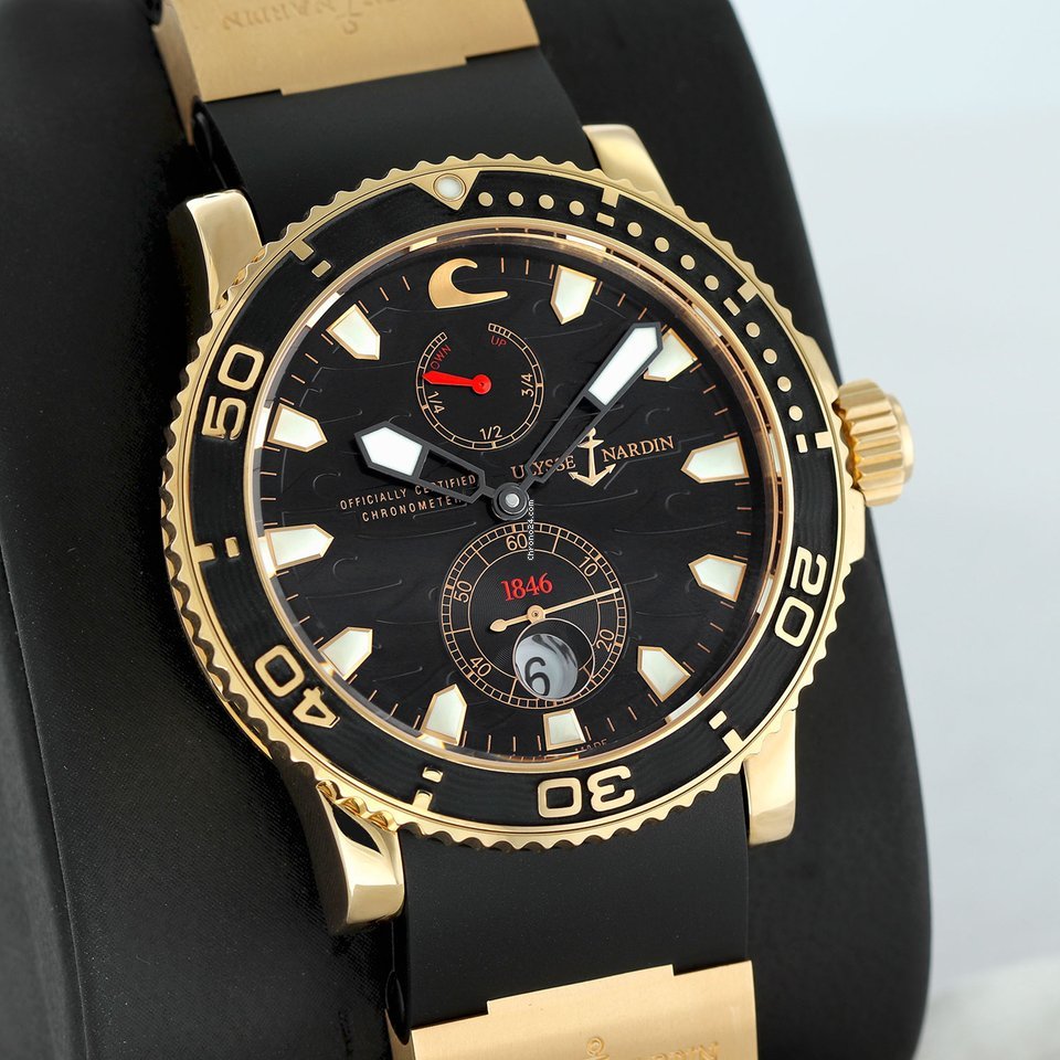 Ulysse Nardin Maxi Marine Diver Mens watch Unisex Automatic Rose gold 266-37LE-3a 7