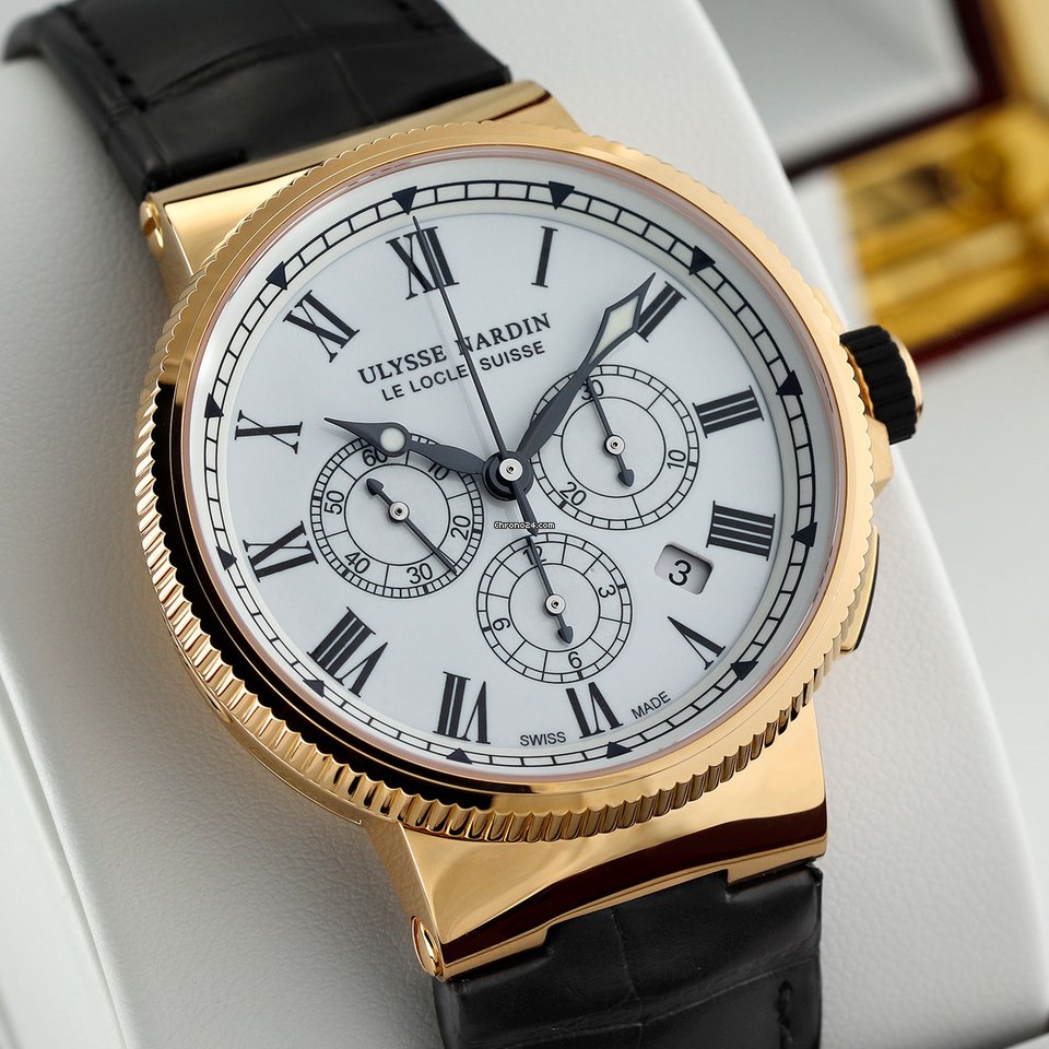 Ulysse Nardin Marine Chronograph Mens watch Unisex Automatic Rose gold 1506-150 LE 7