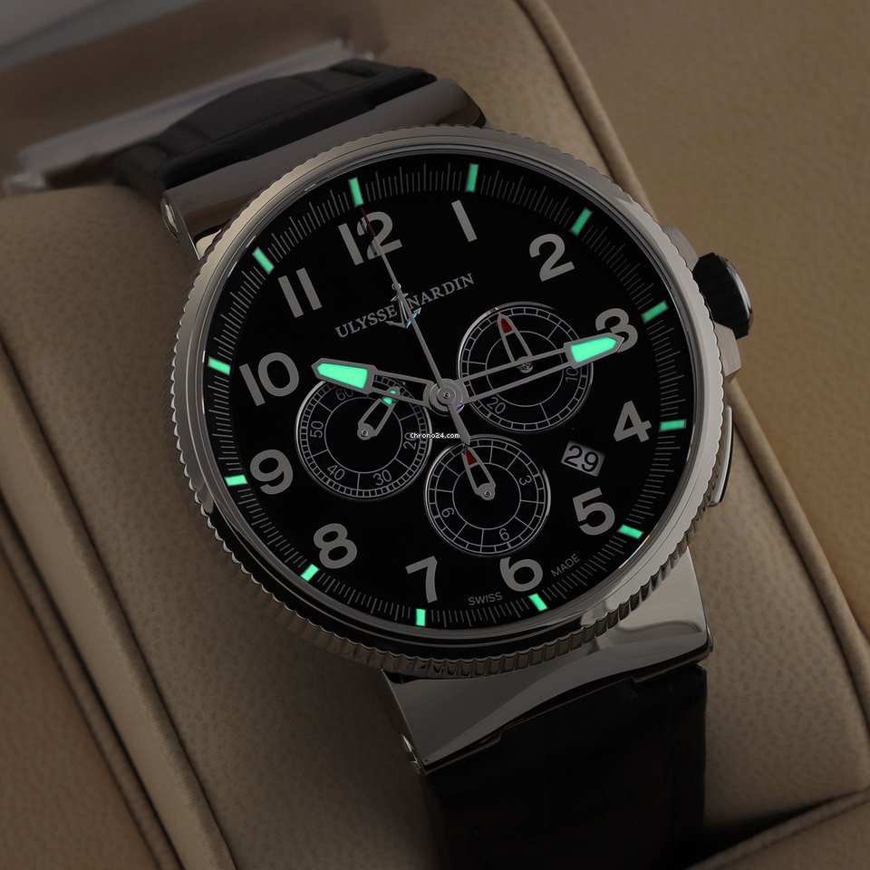Ulysse Nardin Marine Chronograph Mens watch Unisex Automatic Steel 1503-150 62 7