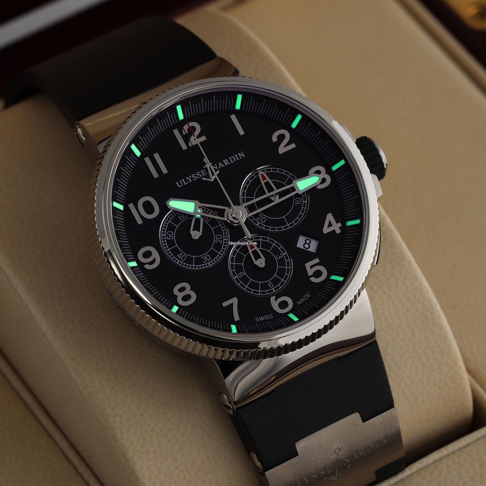 Ulysse Nardin Marine Chronograph Mens watch Unisex Automatic Steel 1503-150-3 62 7