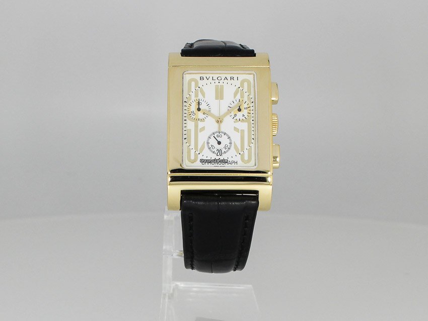 Bulgari Rettangolo Mens watch Unisex Quartz Yellow gold RTC49G 7