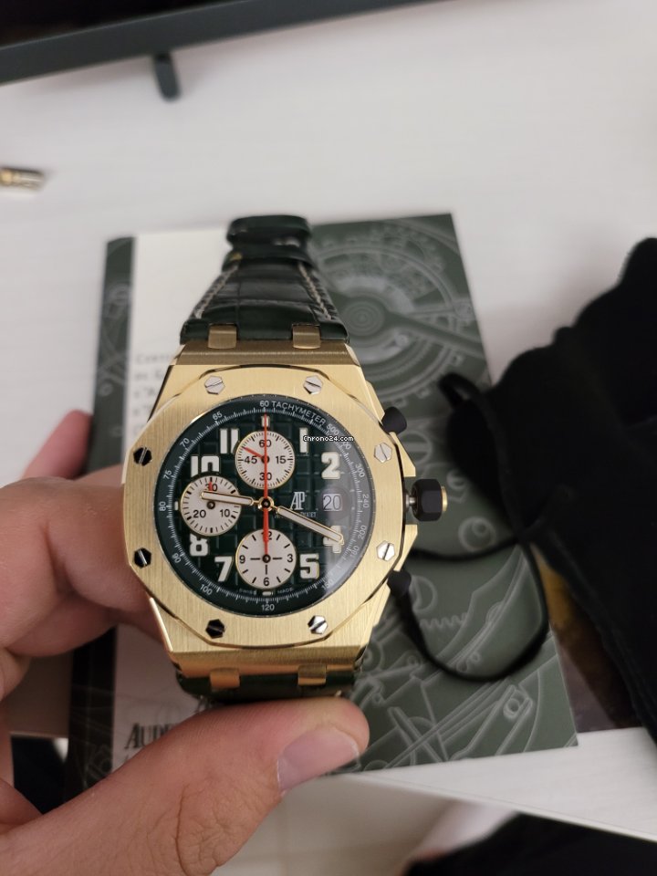 Audemars Piguet Automatic Yellow gold 26194BA monte napoleone green dial 7