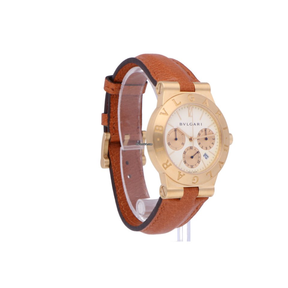Bulgari Diagono Mens watch Unisex Quartz Yellow gold CH35G 7