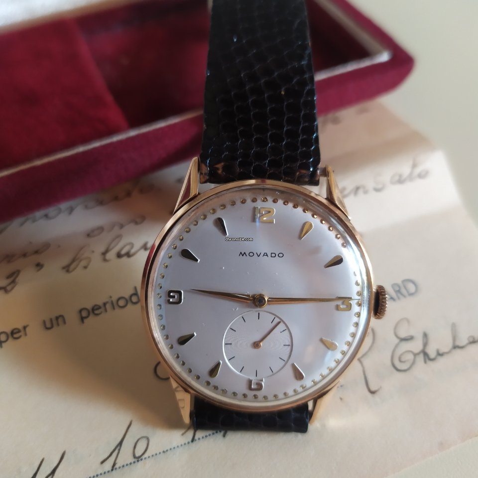 Movado Mens watch Unisex Manual winding Yellow gold 0080976 7