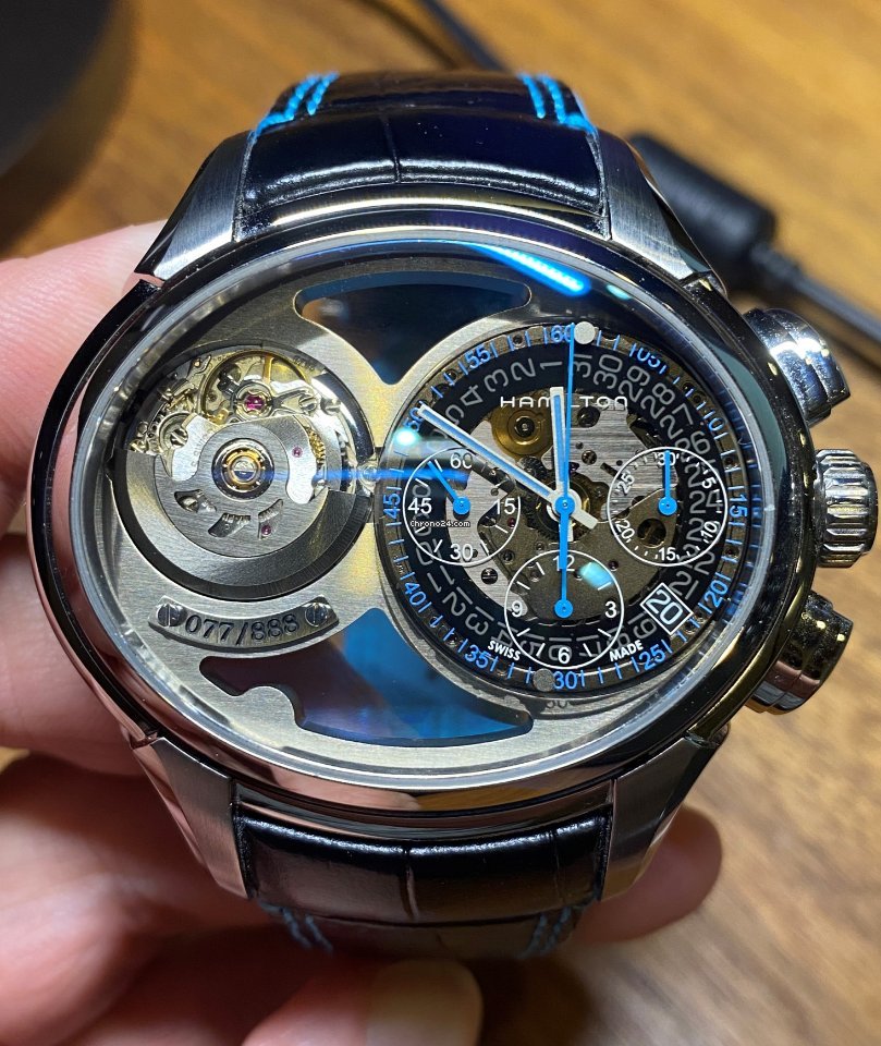 Hamilton Jazzmaster Auto Chrono Mens watch Unisex Automatic Steel H32856705 7
