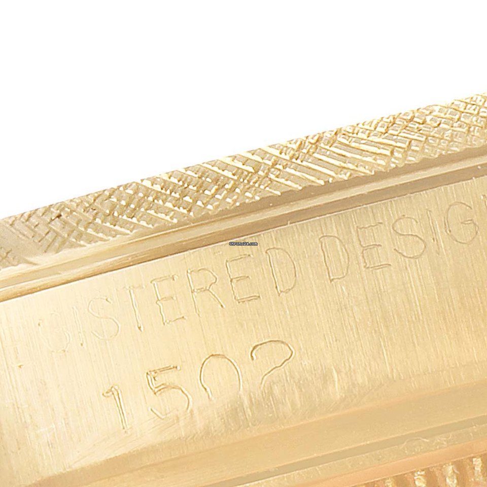 Rolex Oyster Perpetual Date Mens watch Unisex Yellow gold Automatic 1502 7