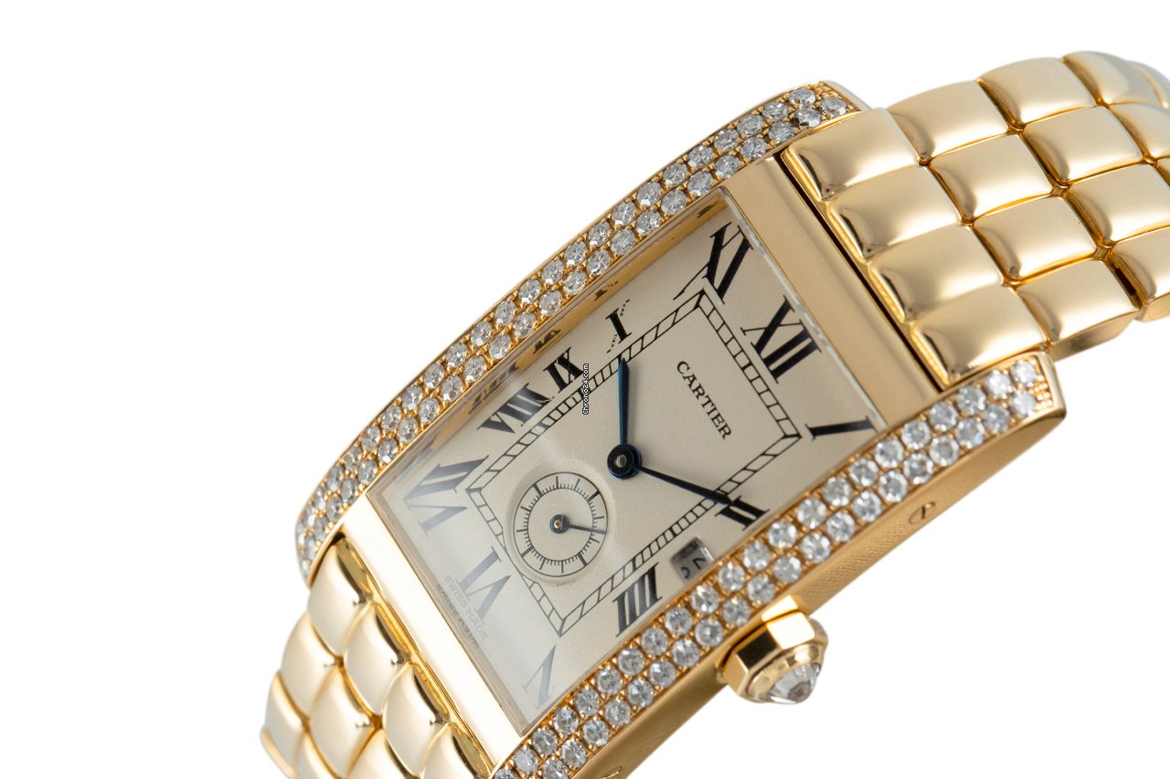 Cartier Tank Americaine Mens watch Unisex Quartz Yellow gold 8119 7