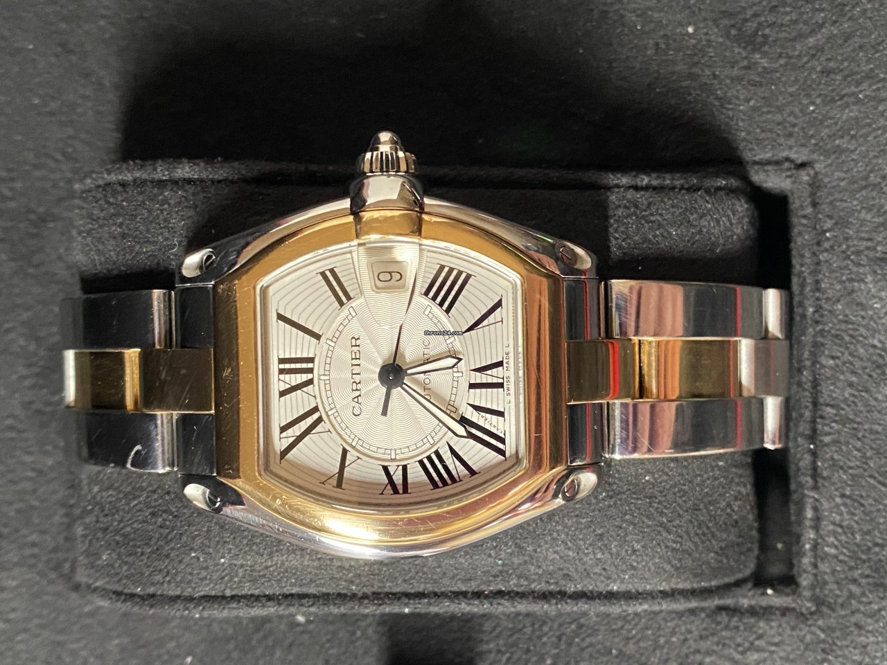 Cartier Roadster Mens watch Unisex Automatic Gold Steel w62031y4 7