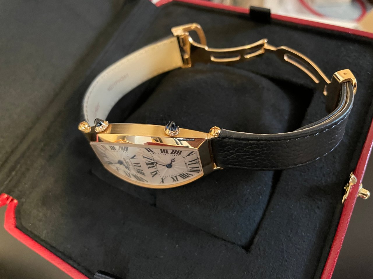 Cartier Tonneau Mens watch Unisex Manual winding Rose gold Cartier 2805 CPCP 7