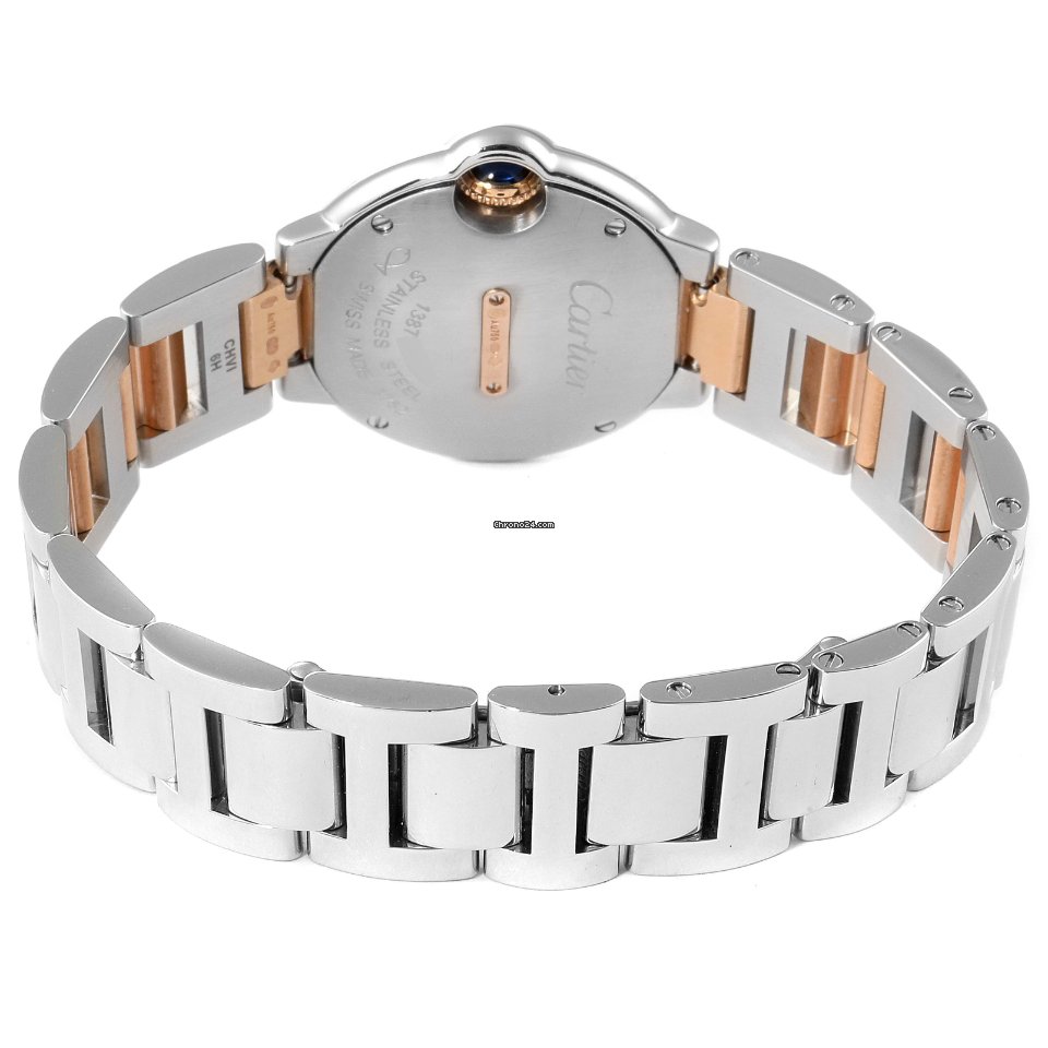 Cartier Ballon Bleu 28mm Womens watch Quartz Gold Steel W3BB0005 7