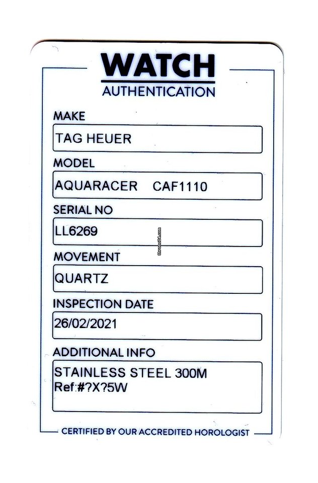 TAG Heuer Aquaracer Mens watch Unisex Quartz CAF1110 7