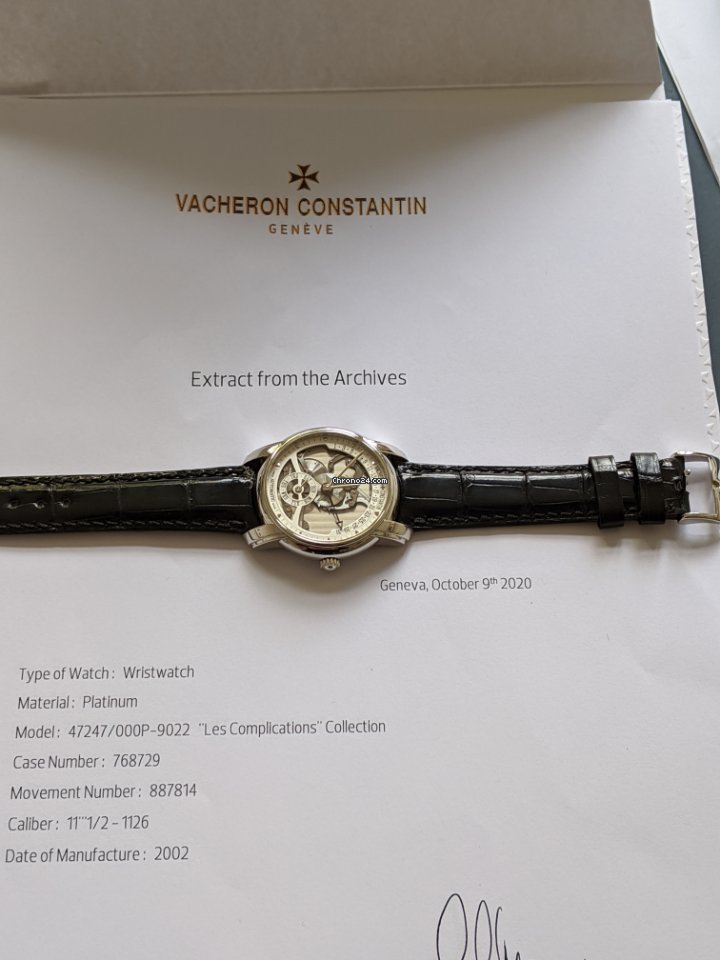Vacheron Constantin Patrimony Mens watch Unisex Automatic Platinum 47247 000P 7
