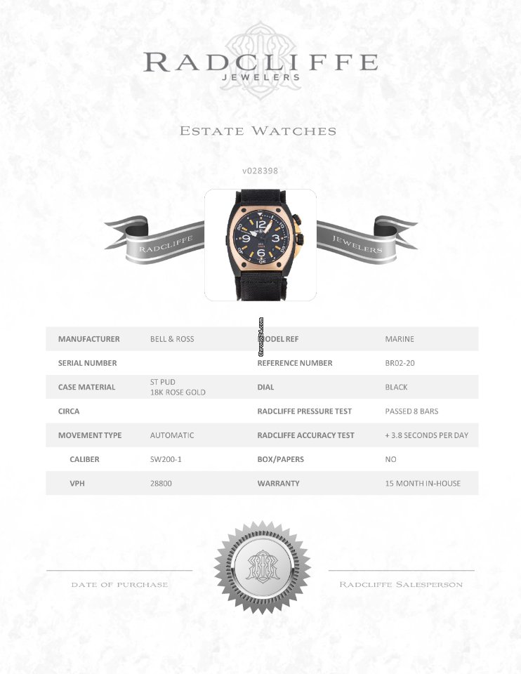 Bell & Ross BR 02 Mens watch Unisex Automatic Steel BR02-20 7