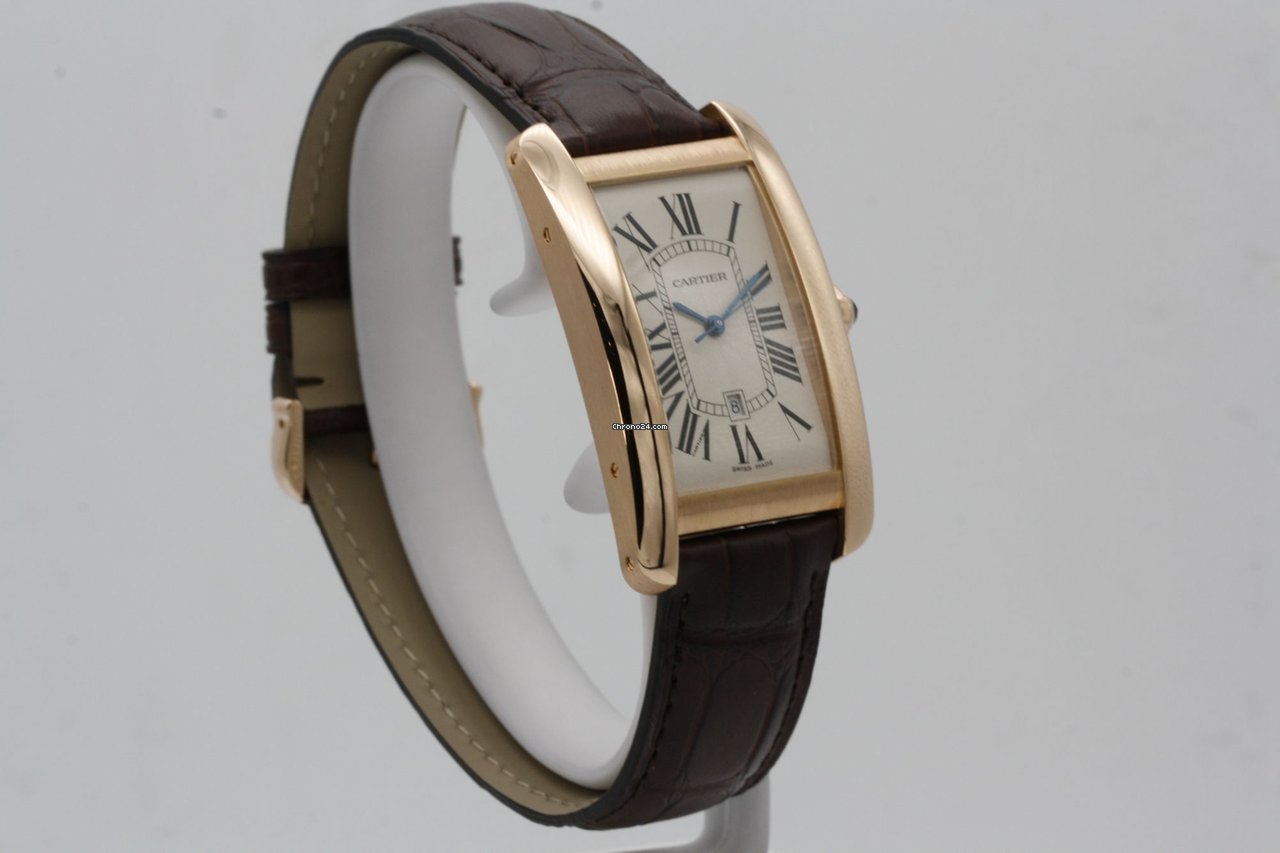 Cartier Tank Americaine Mens watch Unisex Automatic Rose gold 2505 7
