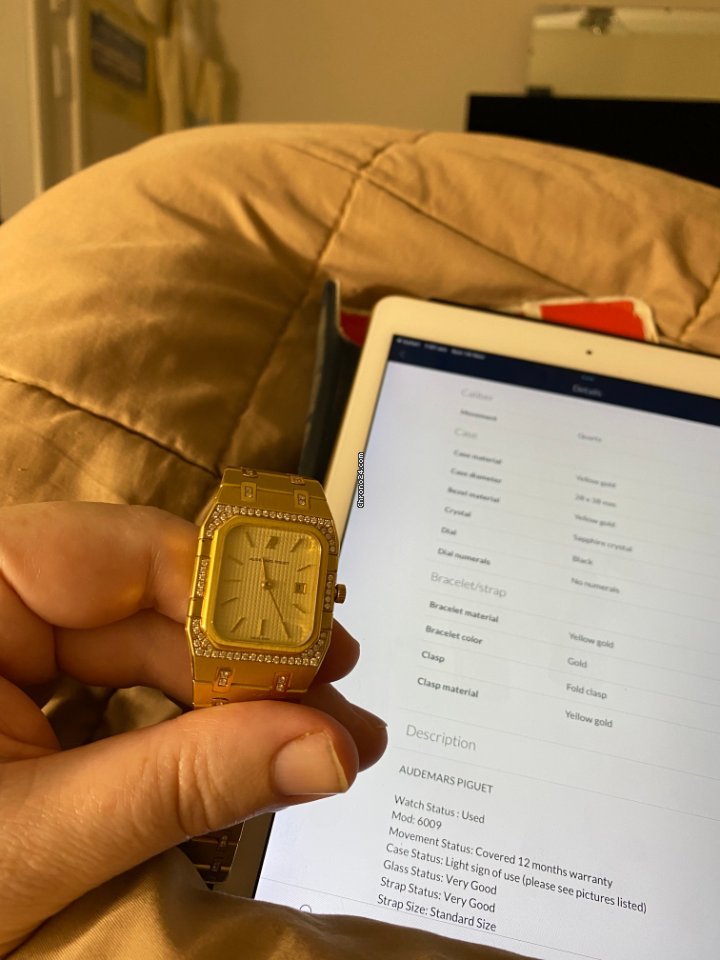 Audemars Piguet Royal Oak Mens watch Unisex Quartz Yellow gold 6005 7