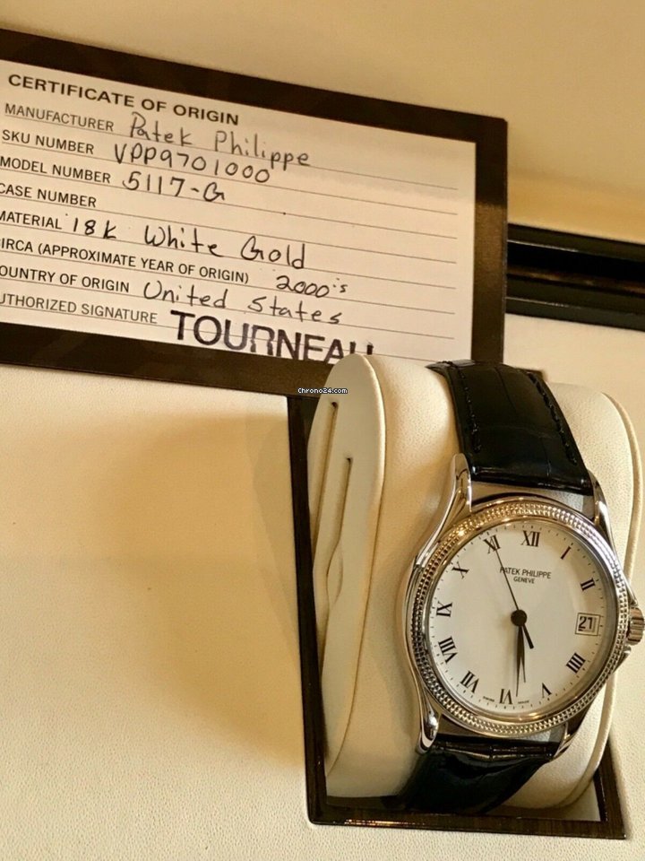 Patek Philippe Calatrava Mens watch Unisex Automatic White gold 5117G 7