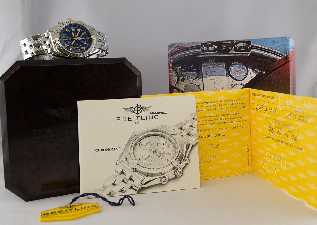 Breitling Chronomat Mens watch Unisex Automatic Gold Steel B 13050.1 7