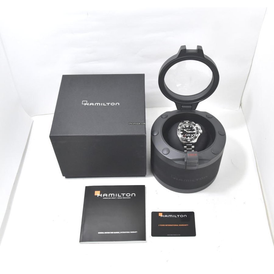 Hamilton Khaki Navy Frogman Mens watch Unisex Automatic Steel H77605135 7