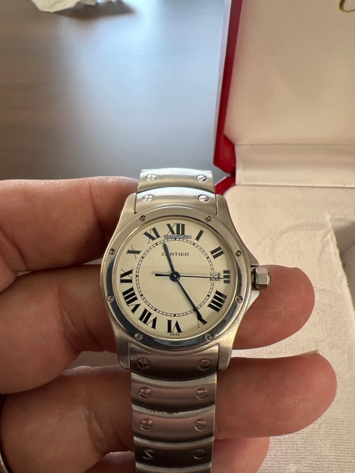 Cartier Santos Mens watch Unisex Quartz Steel 1561.1 7