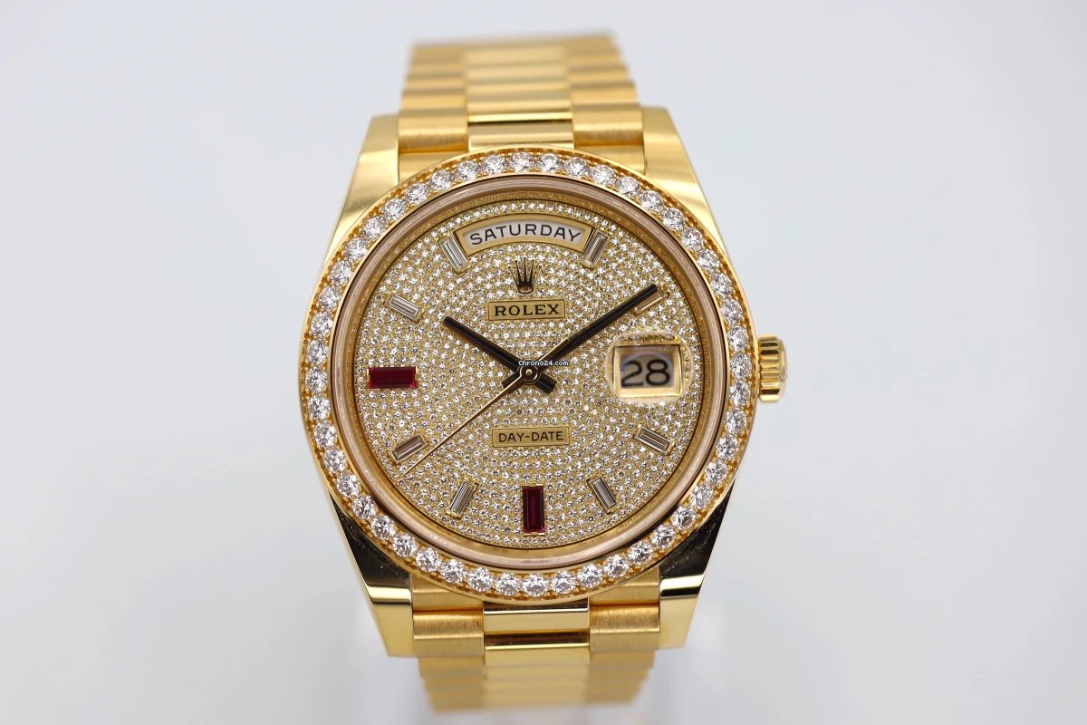 Rolex Day-Date 40 Mens watch Unisex Gold Steel Automatic 228348RBR 7