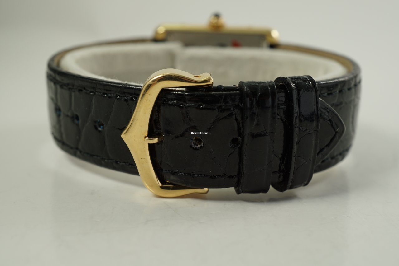 Cartier Tank Solo Mens watch Unisex Quartz Gold Steel 2743 7