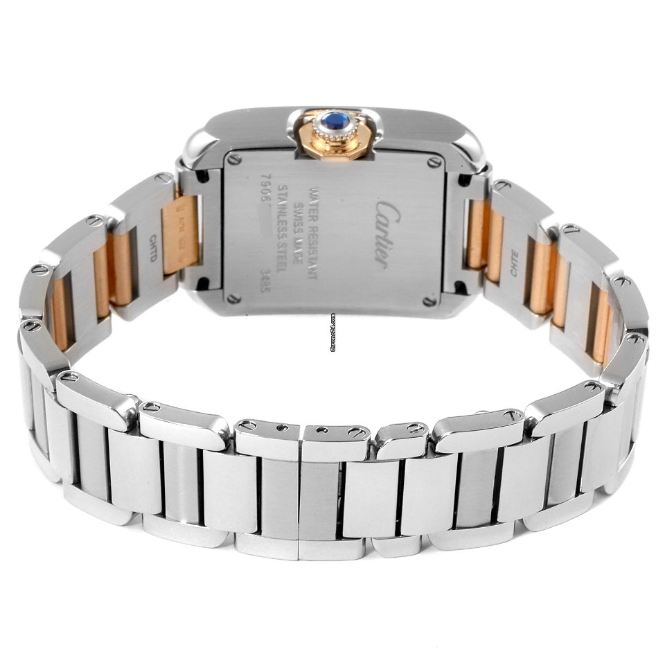 Cartier Tank Anglaise Womens watch Quartz Gold Steel WT100024 7