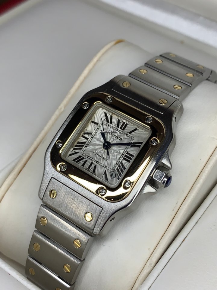 Cartier Santos Galbee Womens watch Automatic Gold Steel 2423 7