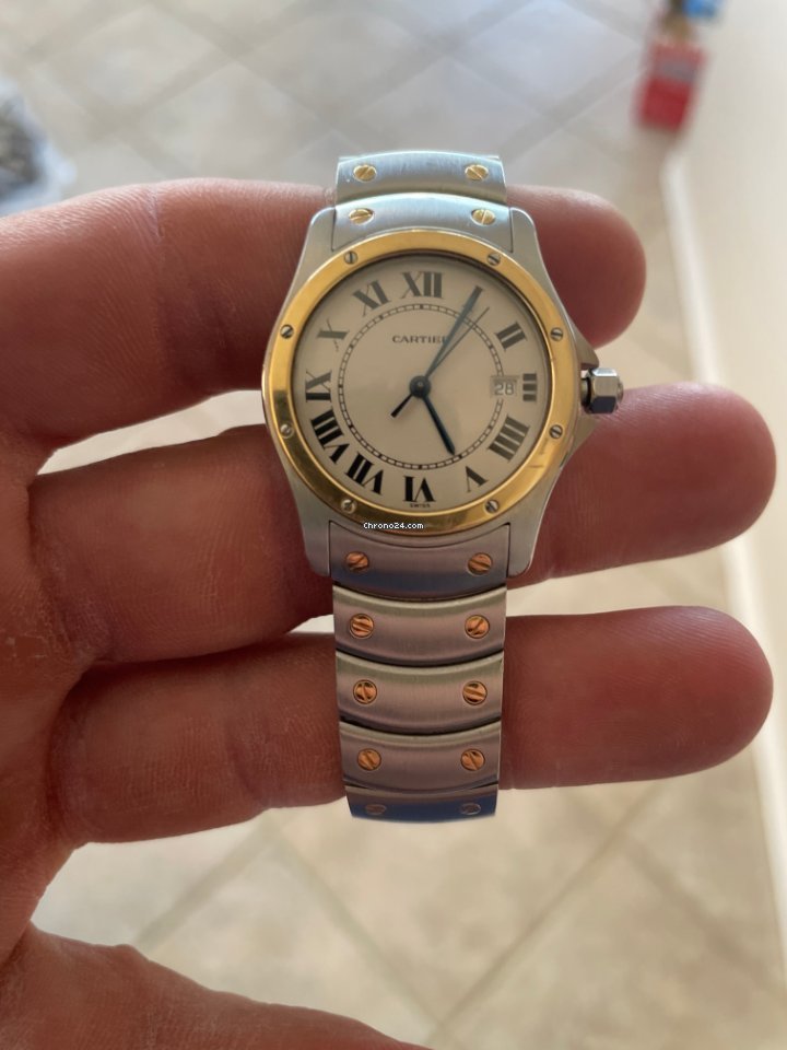 Cartier Santos Womens watch Quartz Gold Steel 1551 7